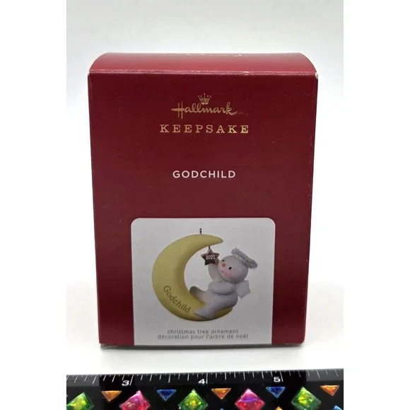 2021‎ Hallmark Godchild Angel Moon Star Hanging Keepsake Ornament New - Picture 3 of 6